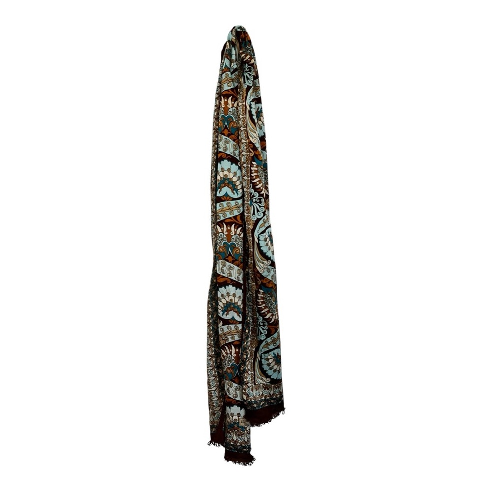 Bursa Ipek | Green Brown‎ Design 100% Pure Silk Scarf